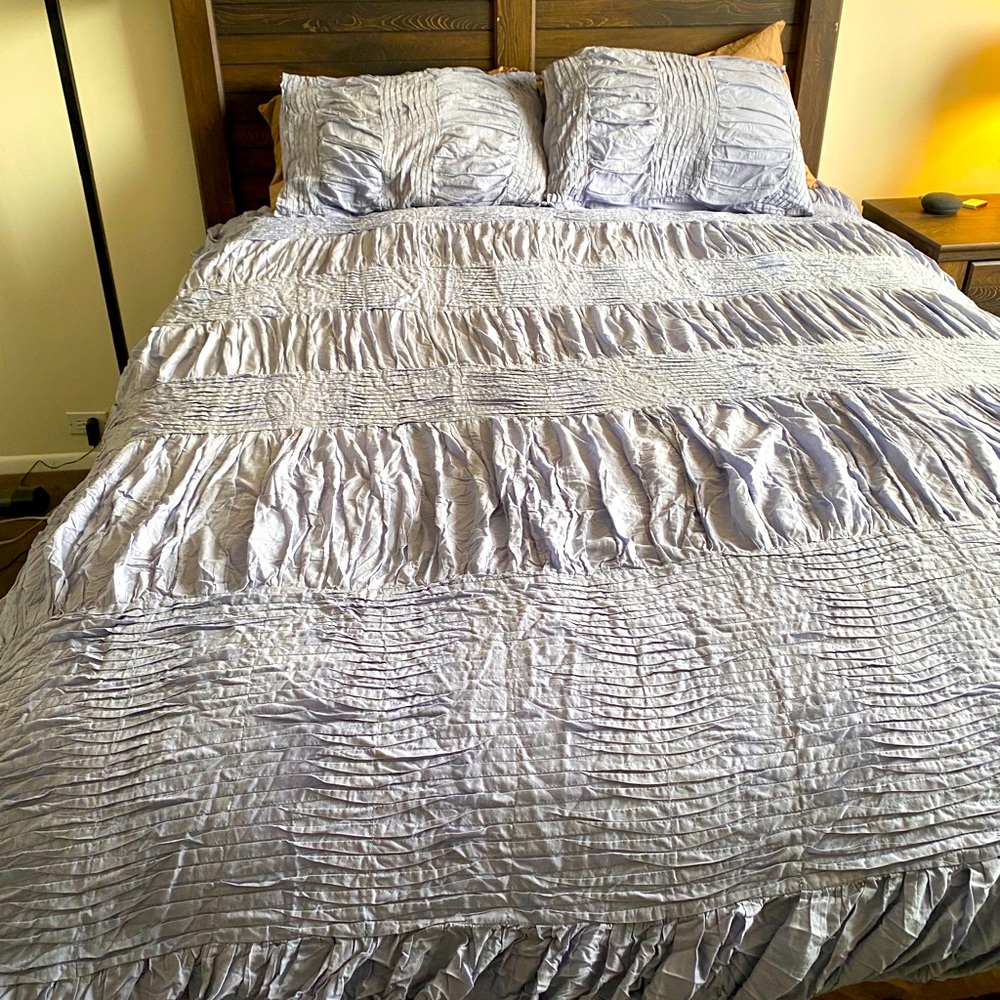 Anthropologie Queen Duvet Cover & Shams